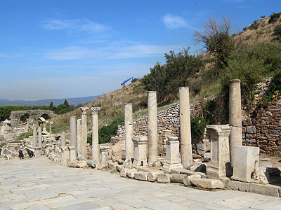 土耳其古希腊城的废墟遗产地标旅行石头世界遗迹艺术建筑学纪念碑火鸡图片