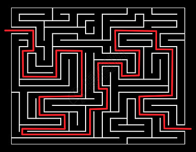 已解析的迷宫矢量符号图标设计出口挑战谜语解决方案思维入口商业插图标识小路图片