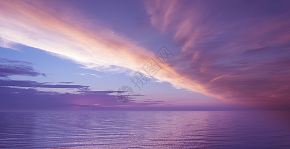 海景 有美丽的云彩和大海假期海滩旅行海洋风景地平线蓝色海浪场景阳光图片