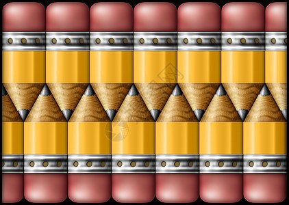 笔式模式书写绘图橡皮办公用品工具素描用品黄色教育学习背景图片