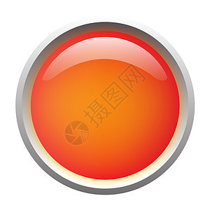 橙色孤立的按钮 漂亮的互联网按钮 白色背景上为空圆形橙子圆圈插图网络网站玻璃图片