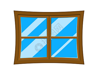 窗口卡通矢量符号图标设计房子建筑学框架标识木头横幅玻璃房间卡通片插图图片