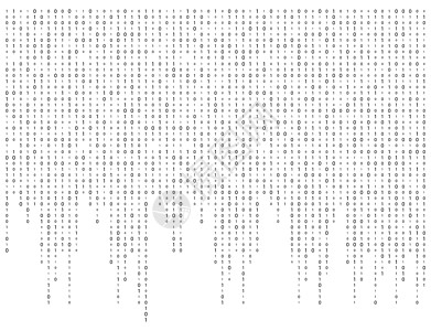 二进制代码零一矩阵白色背景美丽横幅 w数字数据网络技术卡片编程电脑黑色编码程序图片