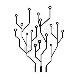 高技术电路板矢量符号图标设计木板卡通片科学标识插图硬件卡片处理器技术工程图片