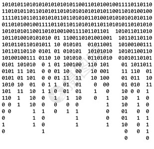 二进制代码零一矩阵白色背景美丽横幅 w编程数据数字插图互联网电脑程序黑色科学网络图片