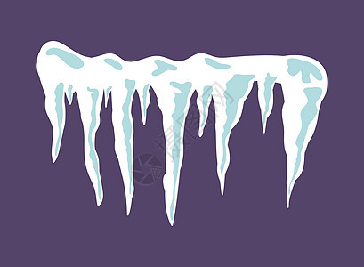 矢量符号图标设计卡通片雪堆卡片水晶横幅蓝色插图标识天气季节图片