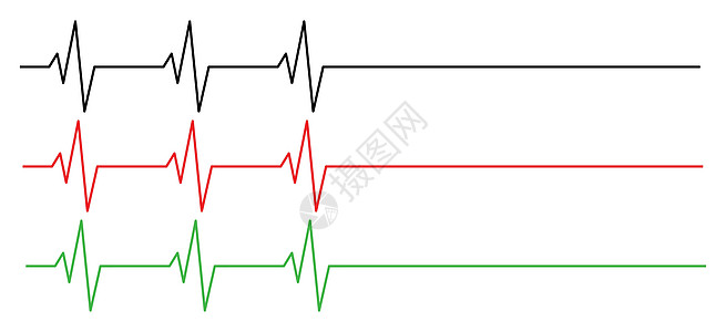 心 rhythmecg 线矢量符号图标设计 孤立在白色背景上的美丽插图医疗韵律诊断曲线标识信号心脏海浪速度图表图片