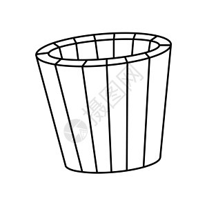 桑拿桶 矢量符号 图标设计 在白色背景中孤立的插图蒸汽治疗温泉卡通片药品标识木头松树图片