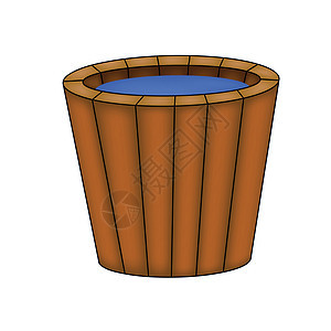 桑拿桶 矢量符号 图标设计 在白色背景中孤立的插图木头蒸汽卡通片松树治疗标识温泉药品图片