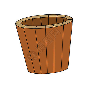 桑拿桶 矢量符号 图标设计 在白色背景中孤立的插图温泉标识松树木头治疗药品卡通片蒸汽图片