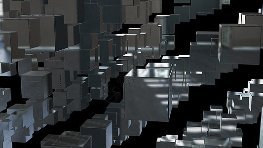 与混沌立方体的抽象背景  3d 渲染辉光运动积木木头团体玩具创造力插图资源正方形图片