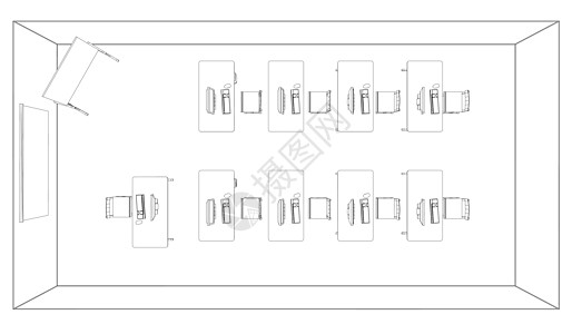 带桌子和电脑的电脑课学习互联网技术办公室木板大学知识班级课堂椅子图片