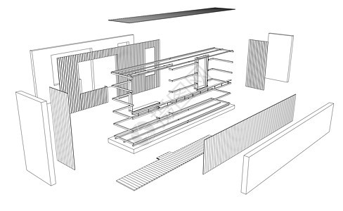 阳台的建筑师 3d 图住房建筑建筑学公寓项目绘画住宅房间图片