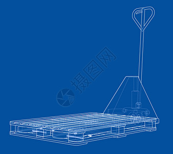 手动托盘搬运车 韦克托木头工具职业绘画平台工厂货物贮存工业草稿图片