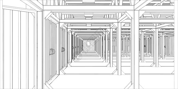 矢量图的工业 interio项目金属插图蓝图住宅创造力建造建筑师建筑工程图片