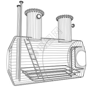 工业罐体 电线框架 EPS10格式 3D的矢量化学品金属气体设施插图资源引擎工程软管平台图片