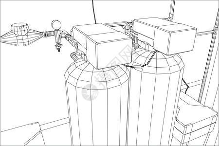 净水站 工业设备 追踪图 3资源配件引擎植物车站黑色阀门平台工厂气体图片