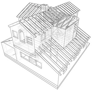 房屋结构建筑 抽象绘图 追踪图 3技术商业住宅项目房间建筑师绘画插图窗户铅笔图片