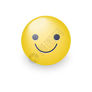 略带卡通微笑的黄色矢量脸 快乐的心情微笑有趣的图释 应用程序和聊天的高兴微笑图标 喜悦情绪表情符号插图面具按钮卡片幸福笑声情感笑图片