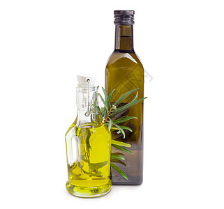 两瓶不同的橄榄油 橄榄枝和橄榄枝图片