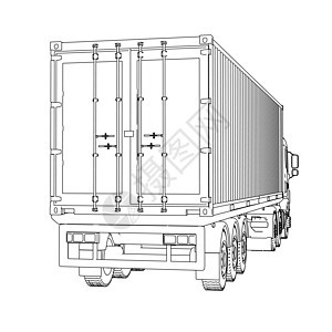 由集装箱卡车后勤飞机船运车辆技术贸易盒子货车商业货运贮存图片
