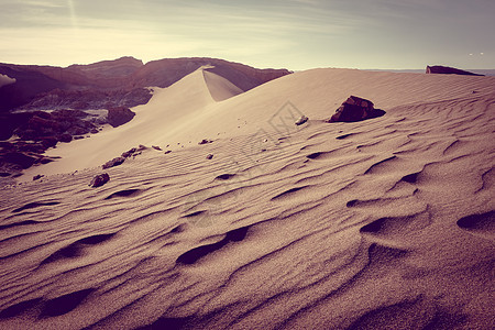 智利圣佩德罗德阿塔卡马市Launa Luna山谷的沙丘山谷旅游蓝色晴天岩石沙漠火星风景荒野干旱图片