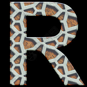炉排字母表字母的 3d 呈现器碎石工作插图卵石塑料马赛克壁画地面艺术品镶嵌图片