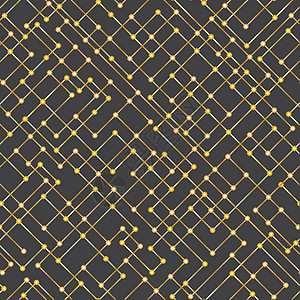 凌乱的连接点无缝背景网格环形三角形网络黄色墙纸金子技术黑色织物图片