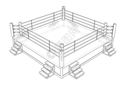 拳击戒指绘画摔角蓝图螺丝竞赛斗争草稿游戏绳索平台图片