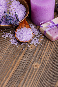 食用盐身体疗法化妆品薰衣草手工草本植物治疗草本紫色芳香图片