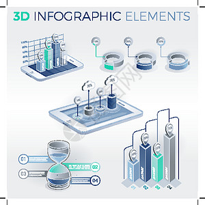 3D 图表元素消费者推介会销售量营销创新交易商业战略数据线索图片