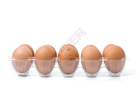 鸡蛋包装包装的鸡蛋孤立白背景团体农场棕色食物白色早餐背景