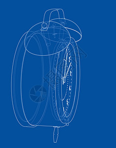 闹钟素描 韦克托警报时间插图箭头绘画技术蓝图工作数字艺术图片