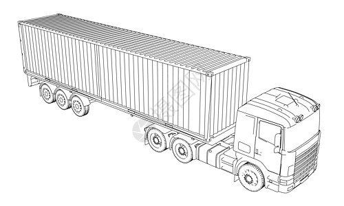 由集装箱卡车后勤商业运输草稿车辆贸易船运货车技术货物飞机图片