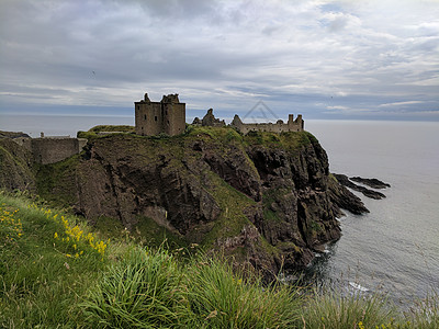 苏格兰邓诺塔尔城堡废墟历史性海洋旅游悬崖图片