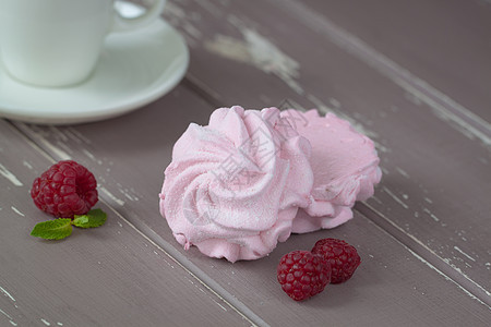 芝麻或有草莓味的棉花糖水果奶油礼物盘子团体和风琼脂甜点美食蛋糕背景图片
