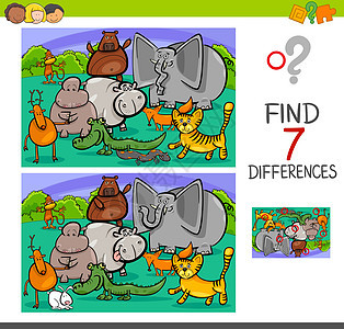 与动物的搜索差异游戏图片