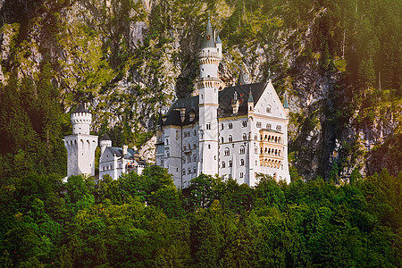 德国新施文斯坦城堡童话建筑学森林风景旅游吸引力建筑地标山脉旅行图片