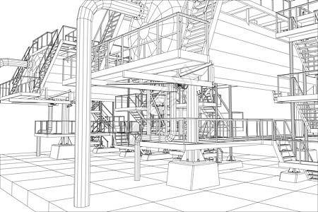 石油和天然气工业设备管道活力化学品楼梯技术发电机植物工厂引擎压力图片