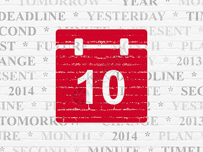背景墙上的时间概念日历绘画灰色倒数标签白色展示红色日程数字历史图片