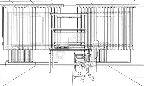 室内草图  3 的矢量渲染房子家具蓝图办公室木板项目公寓绘画互联网知识图片