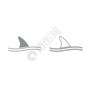 鲨鱼灰色图标的鳍图片