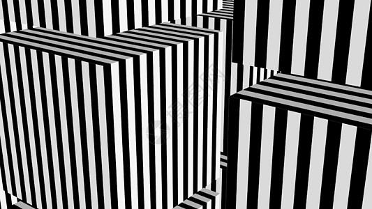 黑白条纹形成立方体对角线视频编辑广播编队键控运动剪辑几何学白色背景图片