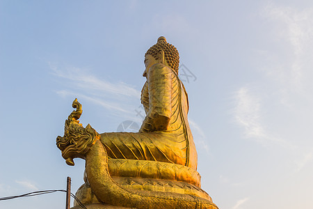大佛像周围的佛像 侧面观景象雕塑雕像信仰金子精神文化宗教佛教徒图片