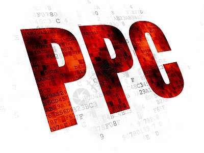 数字背景上的广告概念 PPC市场推广展示品牌战略营销公关产品技术晋升图片