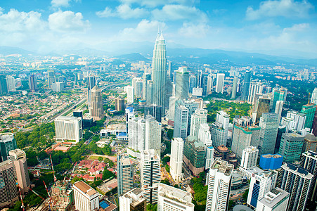 吉隆坡市天线日间空中视图图片
