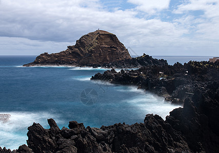 波多莫尼兹火山海岸观光海景风景旅行岩石海洋热带蓝色图片