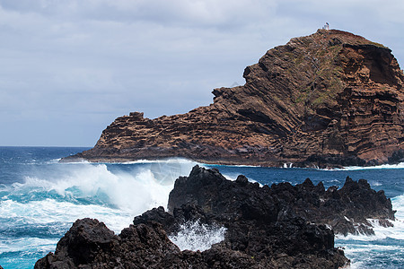 波多莫尼兹火山海岸观光岩石旅行海景风景海洋海浪热带蓝色图片