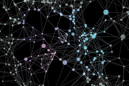 点和线的全球网络连接 线框图数据社会3d网格技术电脑原子蓝色插图社区背景图片