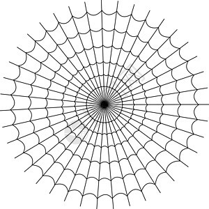 黑色和白色矢量卡通蜘蛛网 简单图像 带有眼镜网 为万圣节晚会服务图片